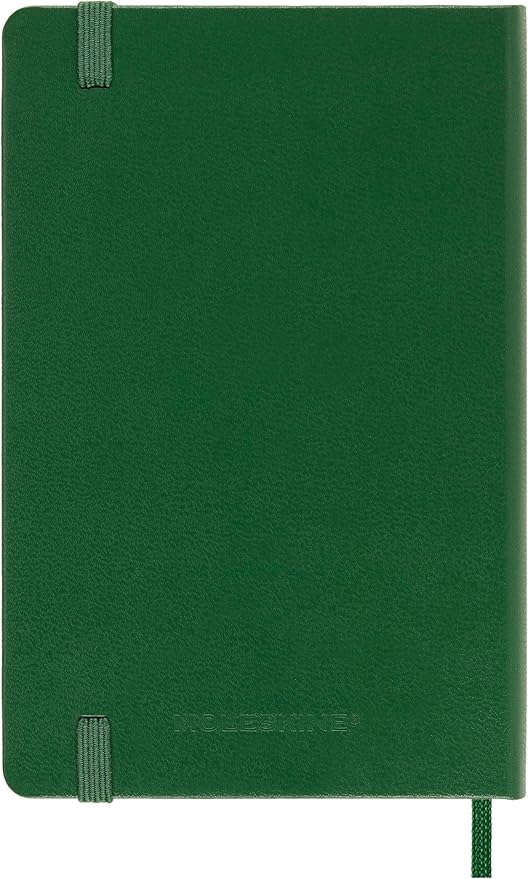 Moleskine Notebook, Pocket, Plain, Myrtle Green, Hard Cover (3.5 x 5.5)