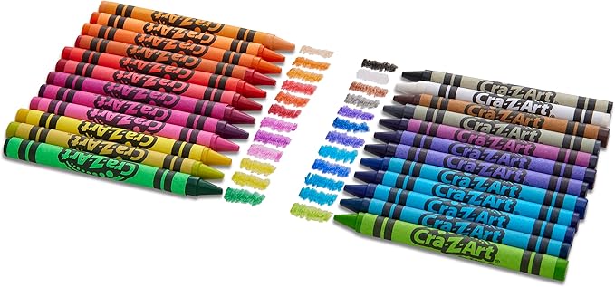 Cra-Z-Art Crayons, Bulk Pack, 24 Count, 24 Packs of Crayons, Bulk School Supplies for Classroom, Back to School Essentials