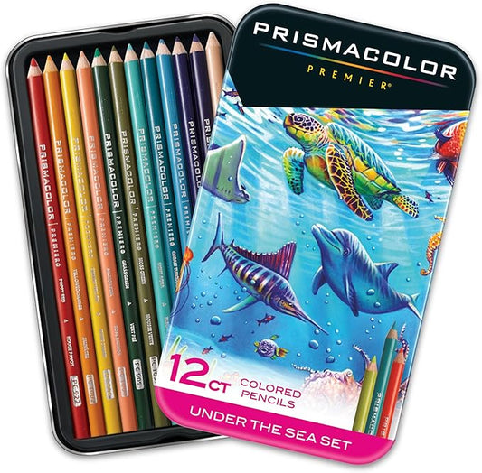 Prismacolor Premier Colored Pencils Soft Core Under The Sea Set Adult Coloring 12 Count
