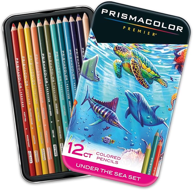 Prismacolor Premier Colored Pencils Soft Core Under The Sea Set Adult Coloring 12 Count (Pack of 12)