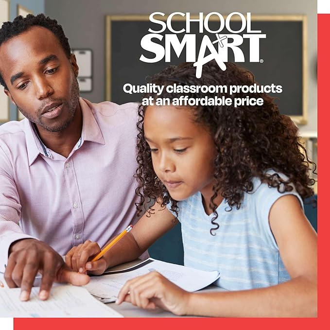 School Smart Railroad Poster Board Paper, 22 x 28 Inches, 4-Ply, White, Pack of 25
