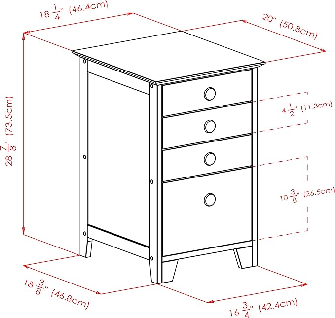 Winsome Studio File Cabinet, Honey