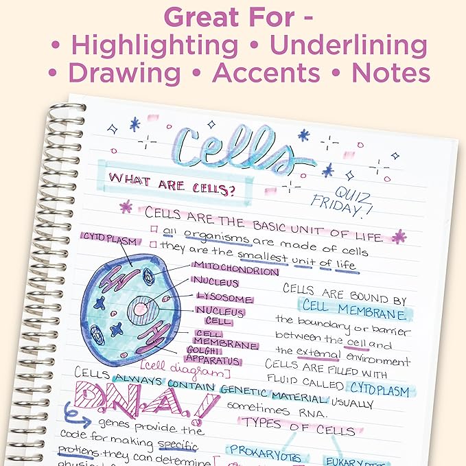 Zebra Pen Mildliner Dual-Tip Highlighter Marker Set, Broad and Fine Point Tips, No Bleed, Ideal for Bible Highlighting, Journaling, School and Office Supplies, Assorted Ink Colors, 15-Pack (78115)