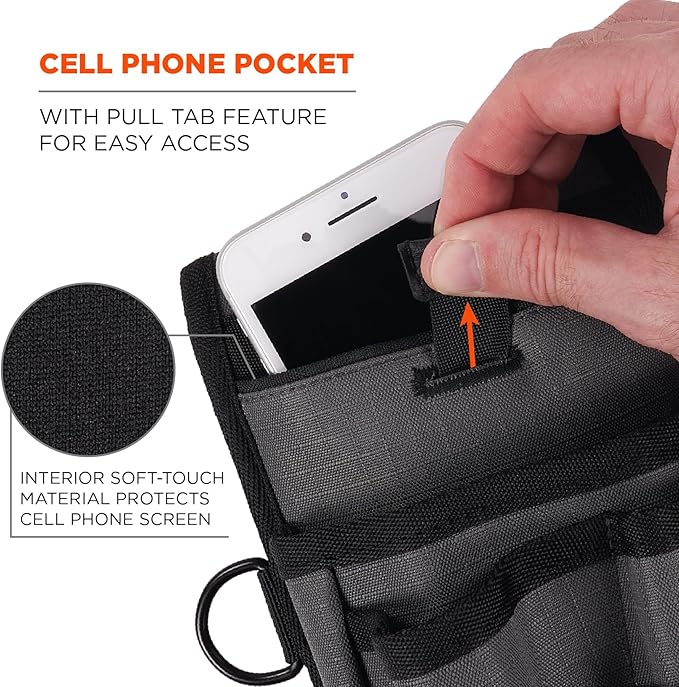 Ergodyne Squids Tool Pouch, Utility Knife Holster, Scanner Device Holder, Cell Phone Pocket