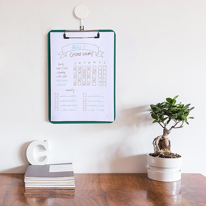 Mr. Pen- Plastic Clipboard, 12.5" x 9", 2 Pack, Clipboard Plastic, Low-Profile Metal Clip with Retractable Hanging Hole