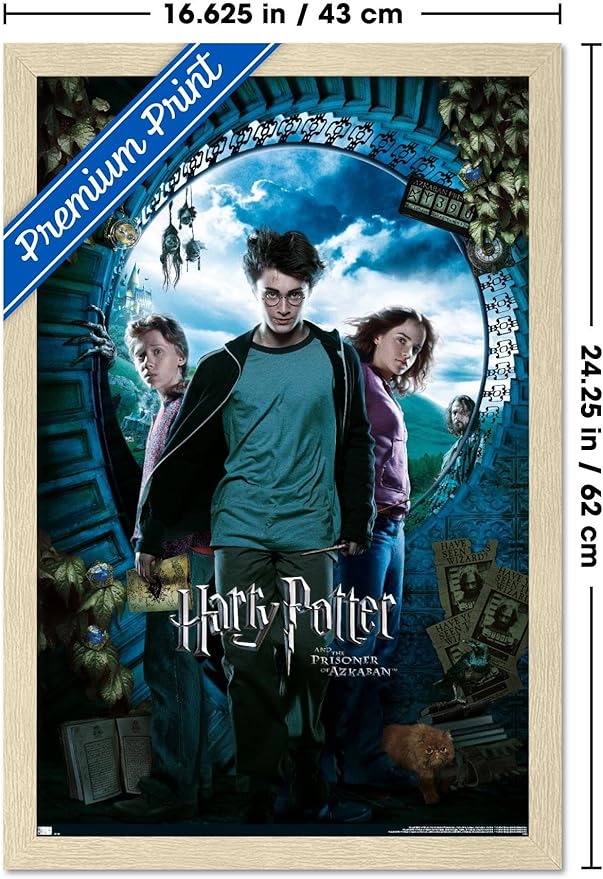 Harry Potter and the Prisoner of Azkaban - Sky One Sheet Wall Poster, 22.4L" x 14.7W", Blonde Framed Version