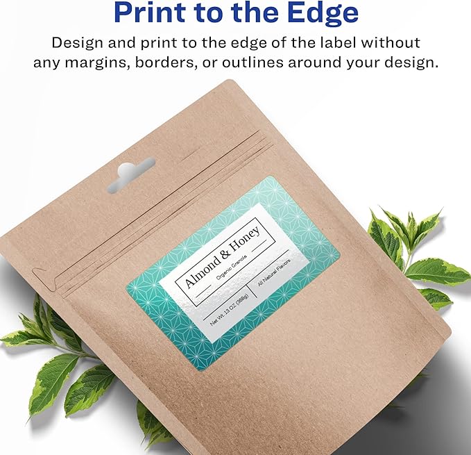 Avery Glossy White Rectangle Labels, Sure Feed Technology, 3" x 6", 75 Glossy White Labels, Print-to-The-Edge, Permanent Adhesive, Laser/Inkjet Printable