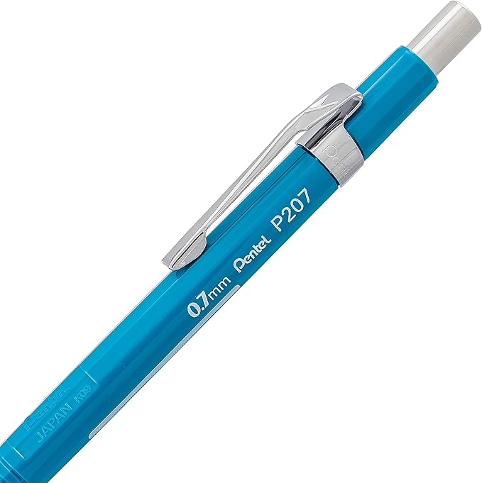 Pentel Sharp Automatic Pencil, (0.7mm), Blue Barrels, Pack of 2 (P207BP2-K6)