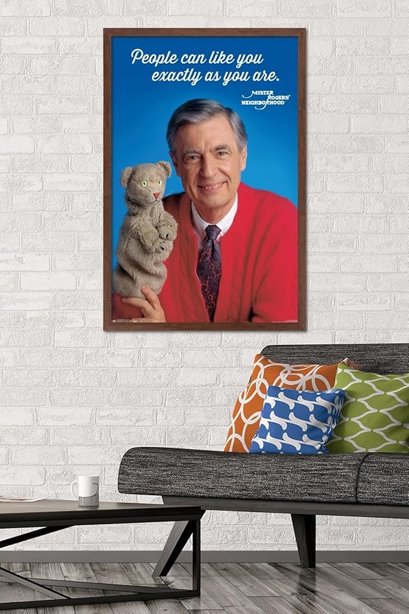 Trends International Mister Rogers - As You Are Wall Poster, 22.375" x 34", Mahogany Framed Version