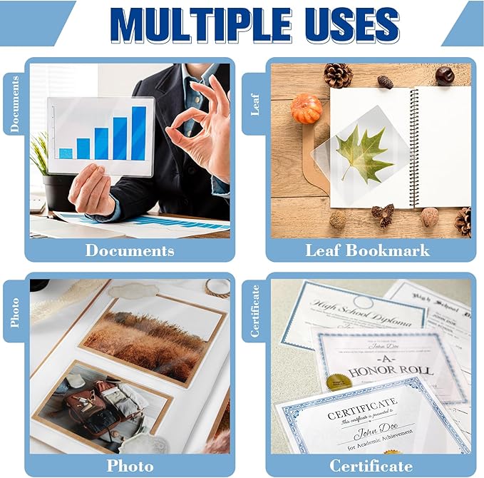 200 Pack 7 mil Thermal Laminating Pouches for 5.5x8.5inch Half Letter Paper Clear Laminating Pouches File Card Laminating Pouches Thermal Laminate Pouch Tags for Work Permits Pass Photos 6" x 9"