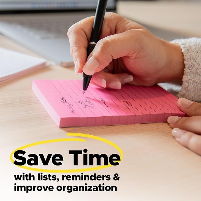 Post-it Super Sticky Notes, 18 Sticky Note Pads, 1 7/8 x 1 7/8 in., School Supplies, Office Products, Sticky Notes for Vertical Surfaces, Monitors, Walls and Windows, Energy Boost Collection