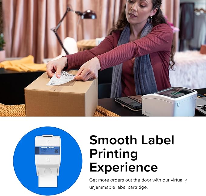 Zebra ZSB Series Labels - Potato Starch-Based Printer Label Paper - Recyclable Cartridge for Stickers - Versatile, Cloud-Based Adhesive - Mailing, 2.25" x 4"