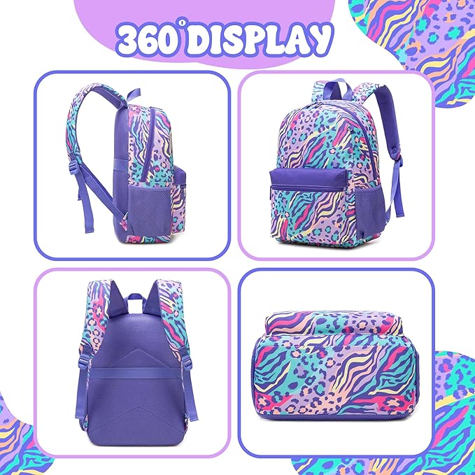 Backpack for Girls Backpack for School 8-10 Kids Backpacks with Lunch Box Schoolbag for Kids with Pencil Case