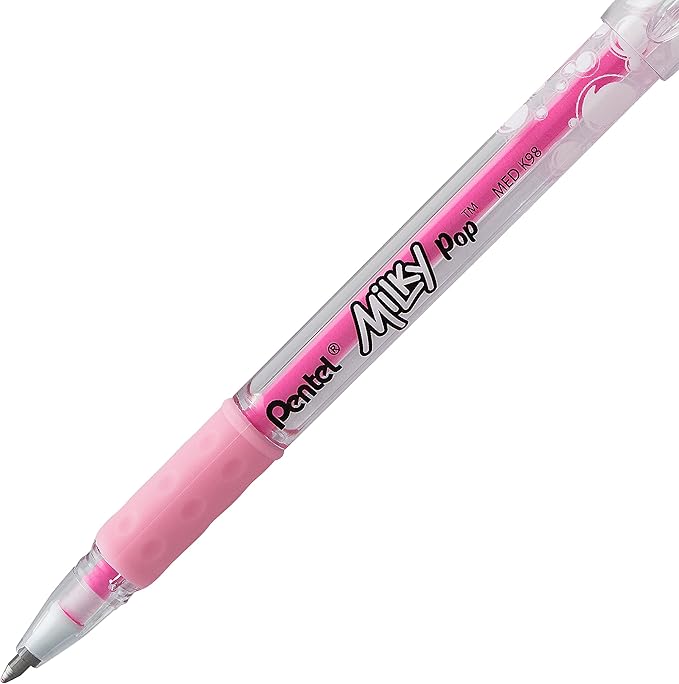 Pentel Arts Milky Pop Pastel Gel Pen, 0.8mm Medium Line, Assorted Colors, Pack of 8 (K98PABP8M)