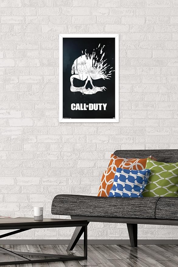 Trends International Call of Duty - Skull Wall Poster, 14.725" x 22.375", White Framed Version