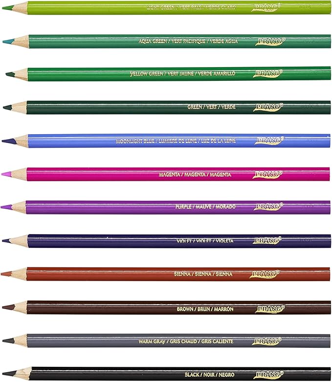 Prang Colored Pencils, Assorted Colors, 3.3 mm core, 24 Count