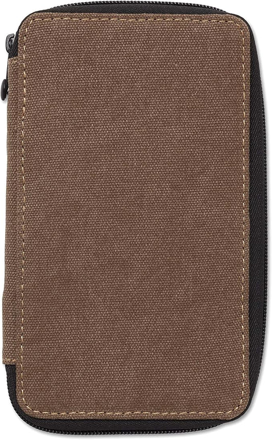Speedball Art Products 252240 Canvas Case 24 Pencil Storage Canvas Pencil Case, Chocolate