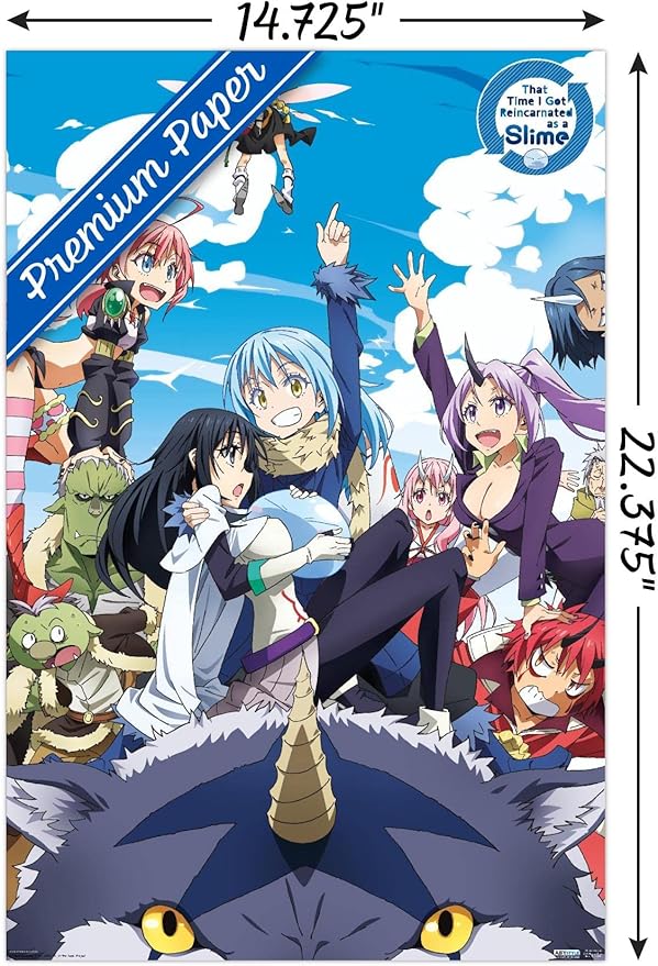 Trends International That Time I Got Reincarnated As A Slime - Group Wall Poster, 14.725" x 22.375", Premium Unframed Version