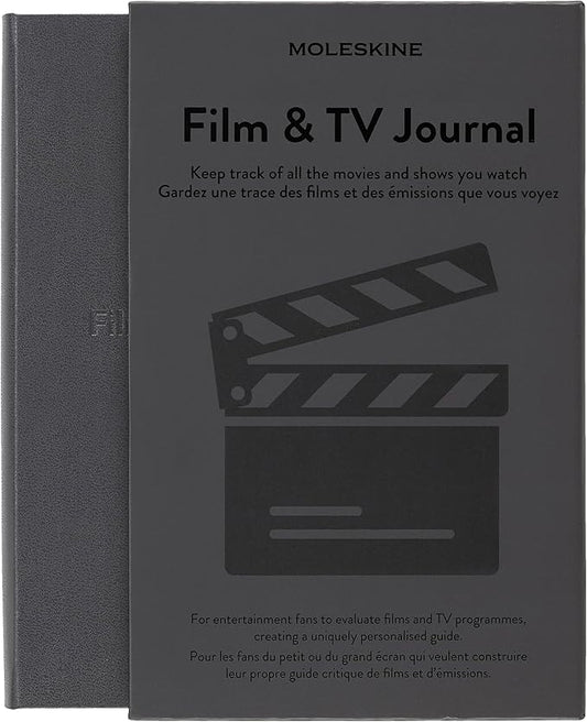 Moleskine Passion Journal, Film & TV, Hard Cover, Large (5" x 8.25") Black, 400 Pages