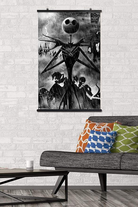 Trends International Disney Tim Burton's The Nightmare Before Christmas - Shadows Wall Poster, 22.37" x 34.00", Poster & Mount Bundle