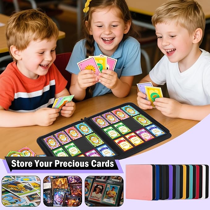 12 Pocket Card Binder, Zipper Trading Card Binder, 720 Large Capacity Side Loading Non-Ring Card Album, Double Sided Acid-Free Card Protector Binder, Card Collection for TCG, MTG, Sport Card, Purple