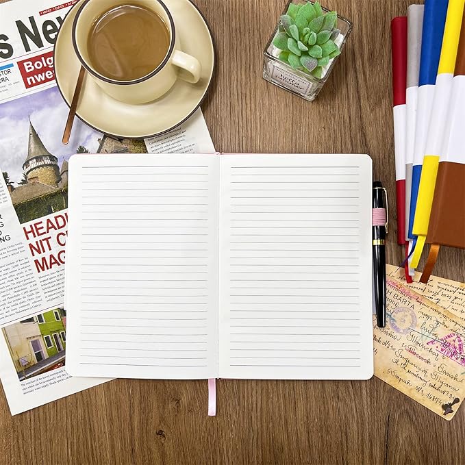 Notebook Journal, College Ruled Notebook Lined A5 160 Pages,Hard Cover Journals for Writing, Notebooks for Work Office School Women Men,5.7 inches x 8.4 inches(Purple)