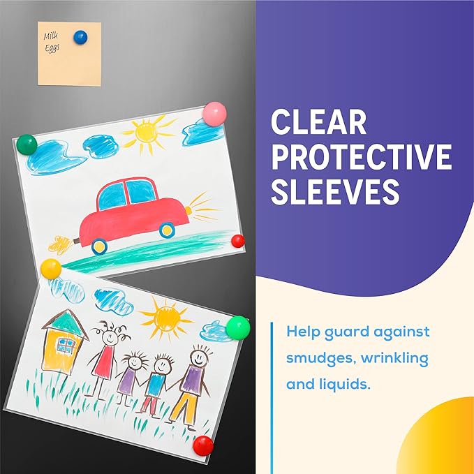 GOLD SEAL No Holes Sheet Protectors, Bulk Pack, Letter Size (8.5 x 11 Inch), Heavyweight Clear View Sheet Protectors, Top Loading, Document Protectors, Artwork Protectors,(50 Pack)