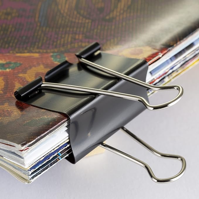 Officemate Large Binder Clips, 2 inch Wide, 1 inch Capacity, Box of 12 (99100)
