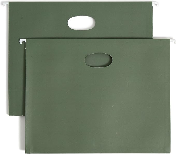Smead Hanging File Pocket with Full-Height Gusset, 3-1/2" Expansion, Letter Size, Standard Green, 10 per Box (64220)