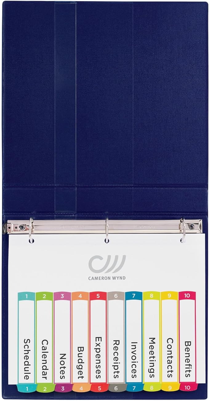Avery Dividers for 3 Ring Binders, 10 Tabs per Set, Customizable Table of Contents, Multicolor Arched Tabs, Great for Organizing Reports, Projects, and More (11842)
