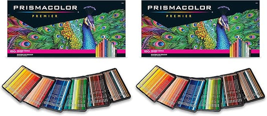 Prismacolor Premier Colored Pencils,Soft Core,Assorted Colors,- Durable,Vibrant,Ultra-Smooth,Adult Coloring,Drawing,Sketching,Arts & Crafts,150 Count (Pack of 2)