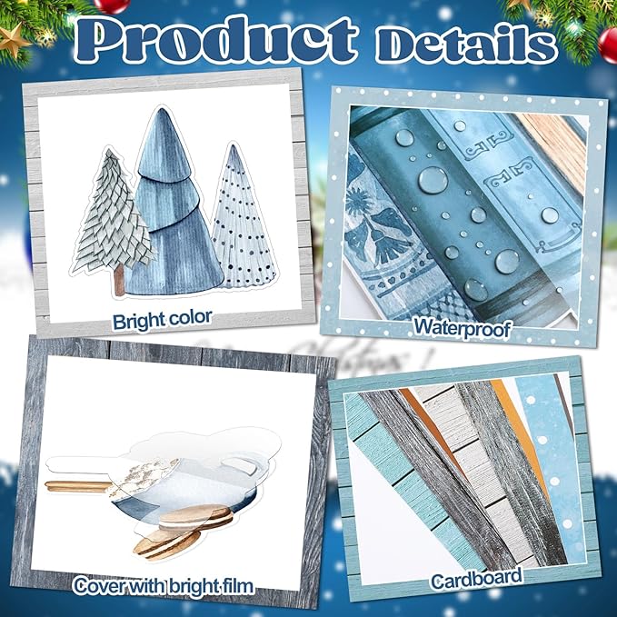 Qilery Winter Reading Bulletin Board Set – Christmas Classroom Decorations with Snowflakes & Book Quotes, Holiday Literacy Wall Decor for Teachers, School Library, Seasonal Reading Corner Display