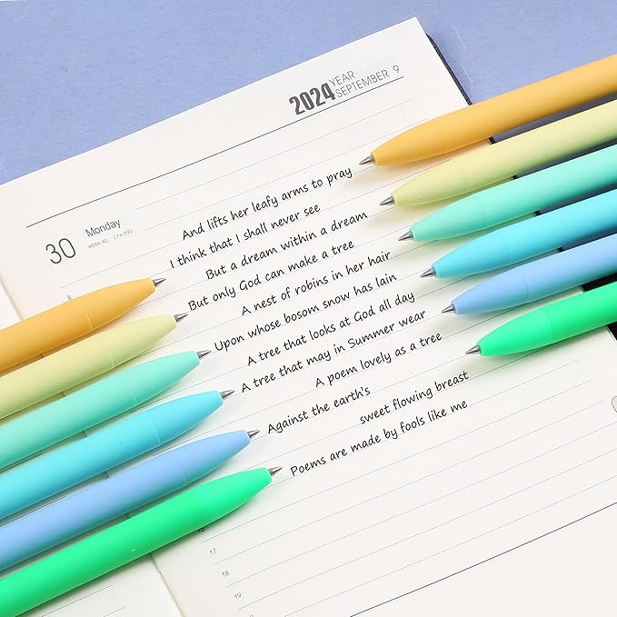 Mr. Pen- Retractable Gel Pens, 12 Pack, Black Ink, Fresh Color Barrels Gel Pens