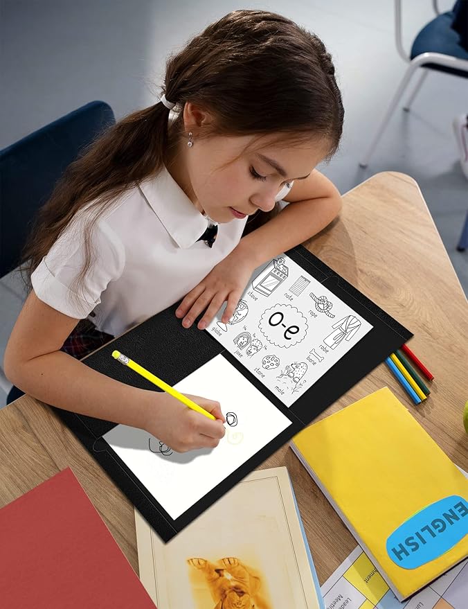 SUNEE Folders with Pockets(25 Pack, Black), 2 Pocket Folders Fit Letter Size Paper, Paper File Folder for School Office Home Bussiness