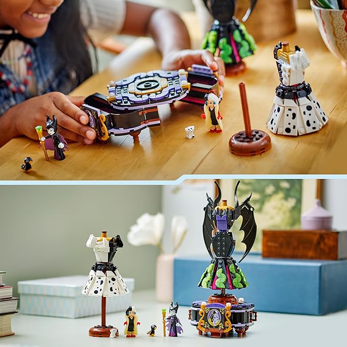 Lego 43262 Maleficent and Cruella Dress, Toy, Birthday Gift, Blocks, Girls, Boys, Children, 9, 10, 11 Years, Elementary School Students, Disney Goods, Pretend Play, Pretend Play