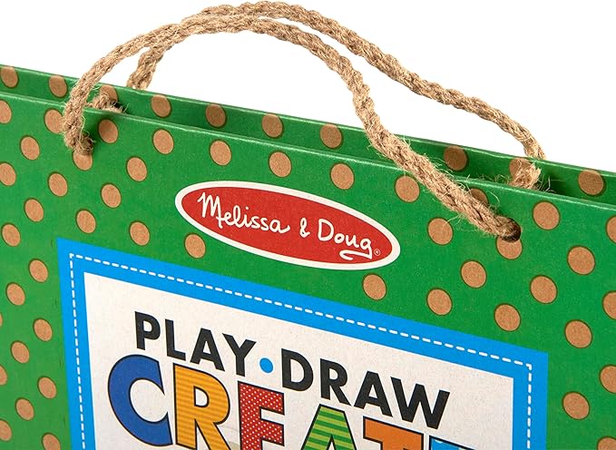 Melissa & Doug Natural Play: Play, Draw, Create Farm, Drawing Activity Set & Magnet Kit - Reusable Mess-Free Travel Activity Toy for Ages 3+(45 Magnets, 5 Dry-Erase Markers) - FSC Certified