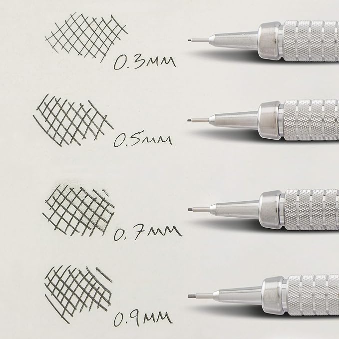 Pentel GraphGear 500 Mechanical Drafting Pencil, (0.3mm), Extra Fine Line, Brown Barrel, Pack of 4 (PG523BP4E)