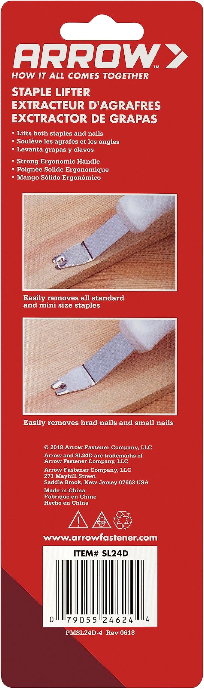 Arrow ‎SL24D Staple Remover with Stainless Steel Lifter for Upholstery, Furniture, Repairs, and Crafts