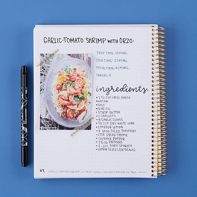 Erin Condren 7" X 9" Spiral Bound Dot Grid Journal Notebook - Watercolor Blooms, 5Mm Dot Grid, 160 Page Writing, Drawing & Art Notebook, 80Lb Thick Paper, Stickers Included