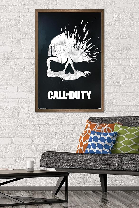 Trends International Call of Duty - Skull Wall Poster, 22.375" x 34", Bronze Framed Version