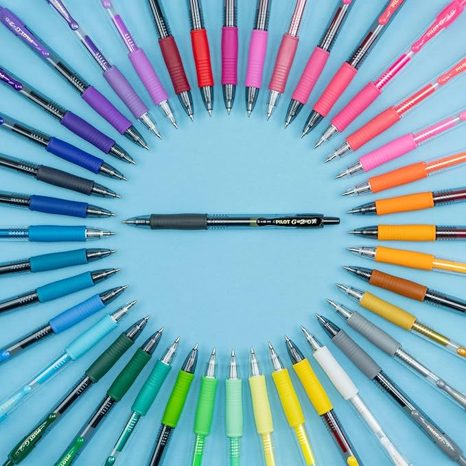 PILOT G2 Premium Gel Pens, Gel Roller Pens, Fine Point 0.7 mm Assorted Colors 8,(Pack of 2)