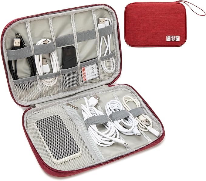 Electronics Organizer Travel Case,Travel Cable Organizer Pouch - Portable Storage Bag for Cord, Charger, Phone, Earphone, Electronic Accessories for Travel & Daily Use