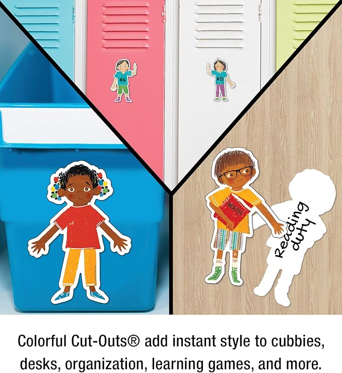 Carson Dellosa 36-Piece All are Welcome Children's Book Cutouts, Diverse Students and Kids Accents for Back to School, Bulletin Board, and Classroom Decor