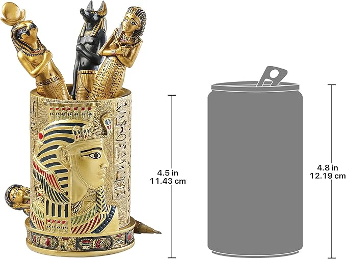 Design Toscano QL1244 Egyptian Pharaoh Pen Vessel,full color