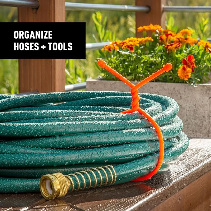 Nite Ize Gear Tie Original Reusable Rubber Twist Tie - Strong Bendable Wire for Indoor & Outdoor Use - Durable Rubber Exterior - Waterproof, UV-Resistant & Flexible Organizer - 24 inch (3 Pack)
