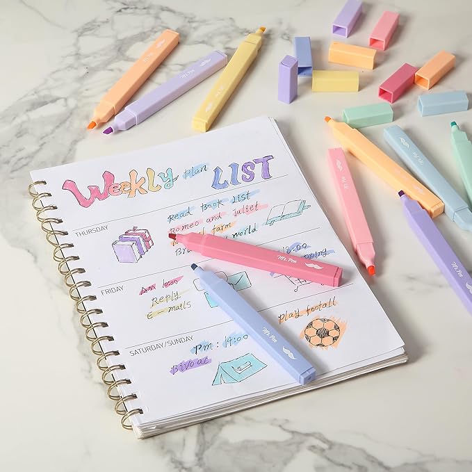 Mr. Pen- Aesthetic Bible Highlighters No Bleed Through, 10 Pack, Assorted Colors, Cute Highlighter for Journaling Supplies and School Accessories, Bible Highlighters and Pens No Bleed