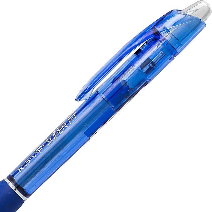 Pentel RSVP Super RT Ballpoint Pen, (1.0mm) Medium Line, Blue Ink, Pack of 2 (BX480BP2C)