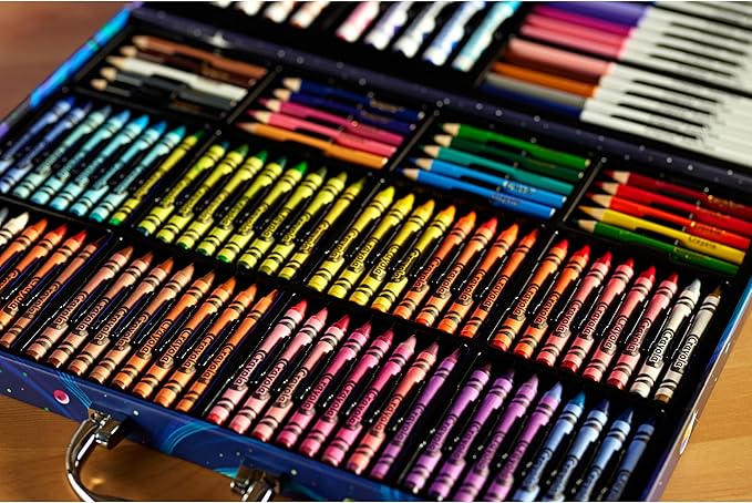 Crayola Inspiration Art Case Space Coloring Set (140pcs), Essential Easter Basket Stuffers, Art Kit for Kids, Crayons, Markers, Pencils, Easter Gifts for Kids, Ages 5+ [Amazon Exclusive]
