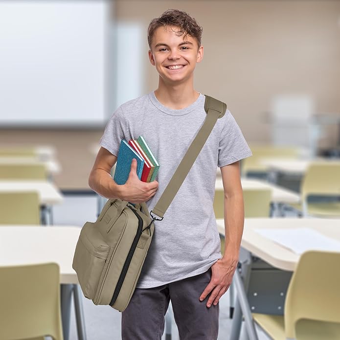 Sturdy 3 Ring Zipper Binder with Strap - 2" Binder with Pockets Holds 500 Sheets, Laptop & More - Durable & Easy to Carry