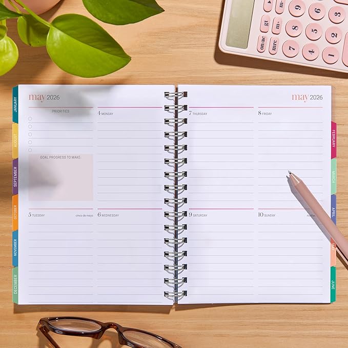 INSPIRED BY ERIN CONDREN 12M A5 Weekly Planner (January 2026 - December 2026) - Leopard cover